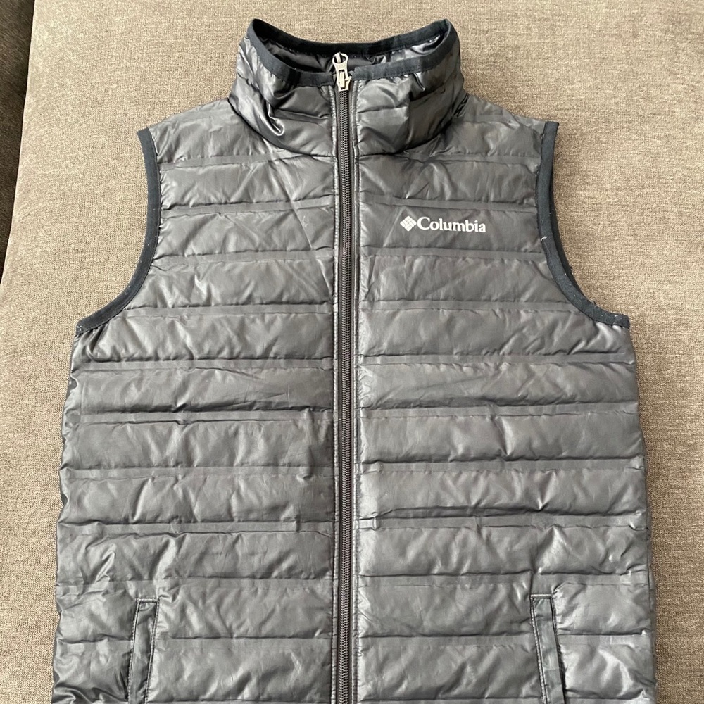 Youth Columbia Black Down Vest